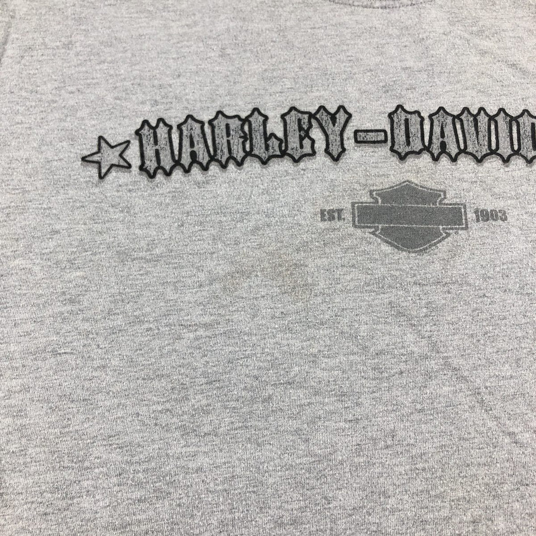 00'S Harley-Davidson Motorcycle Bike T-shirt Made in USA Men's XL cotton gray type Vintage Second Hand