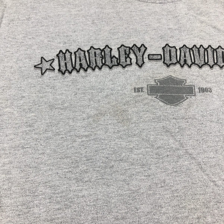 00'S Harley-Davidson Motorcycle Bike T-shirt Made in USA Men's XL cotton gray type Vintage Second Hand