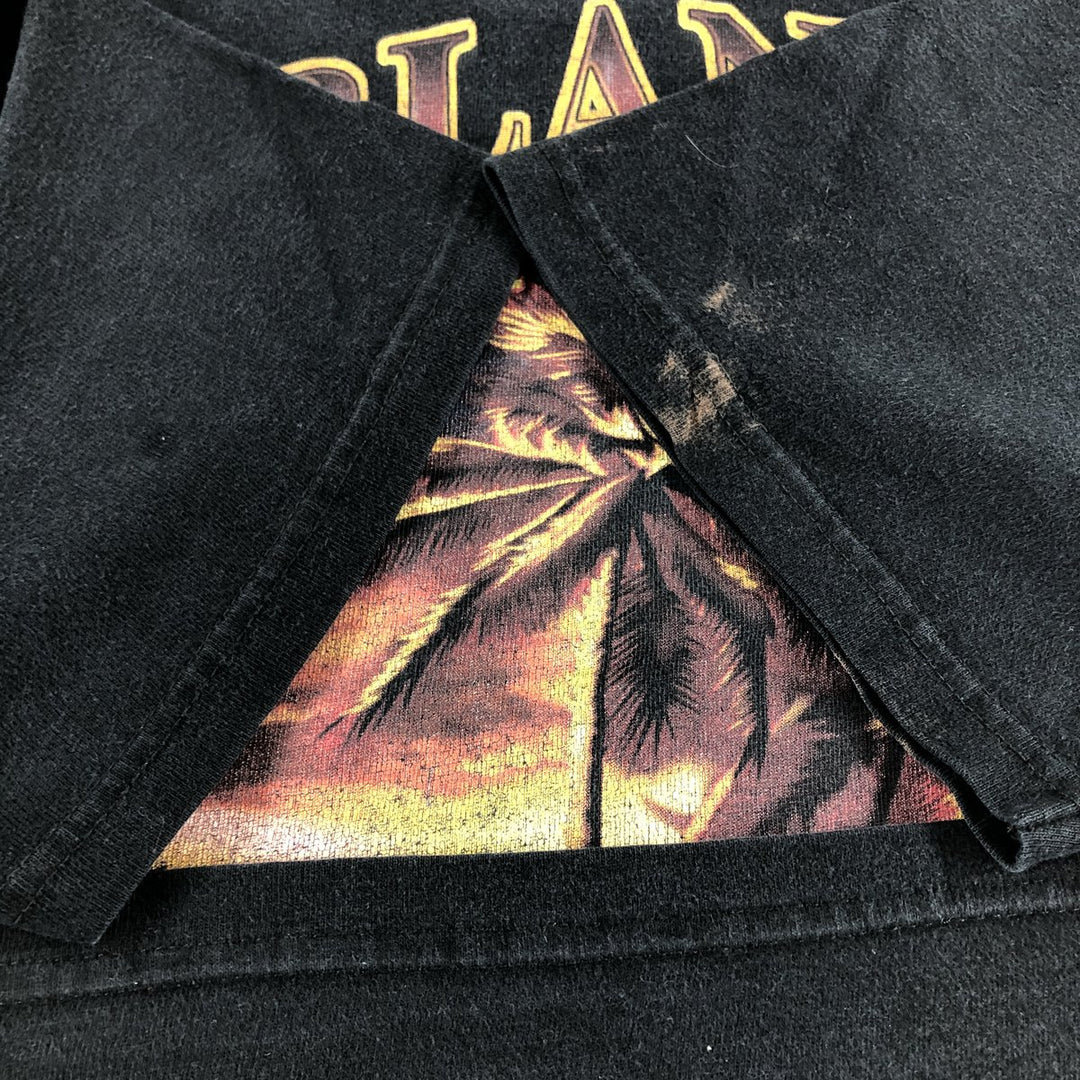 00'S Harley-Davidson Fire Pattern Motorcycle Bike T-Shirt Men's M unclear black type Vintage Second Hand