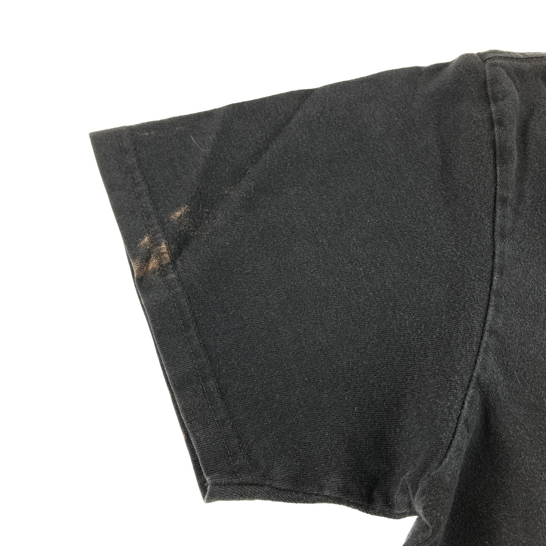 00'S Harley-Davidson Fire Pattern Motorcycle Bike T-Shirt Men's M unclear black type Vintage Second Hand