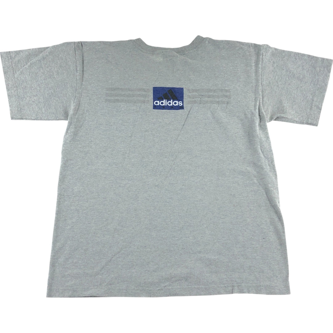 Adidas logo print T-shirt, men's size S cotton gray type Vintage Second Hand