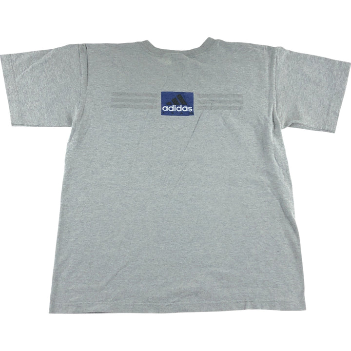 Adidas logo print T-shirt, men's size S cotton gray type Vintage Second Hand