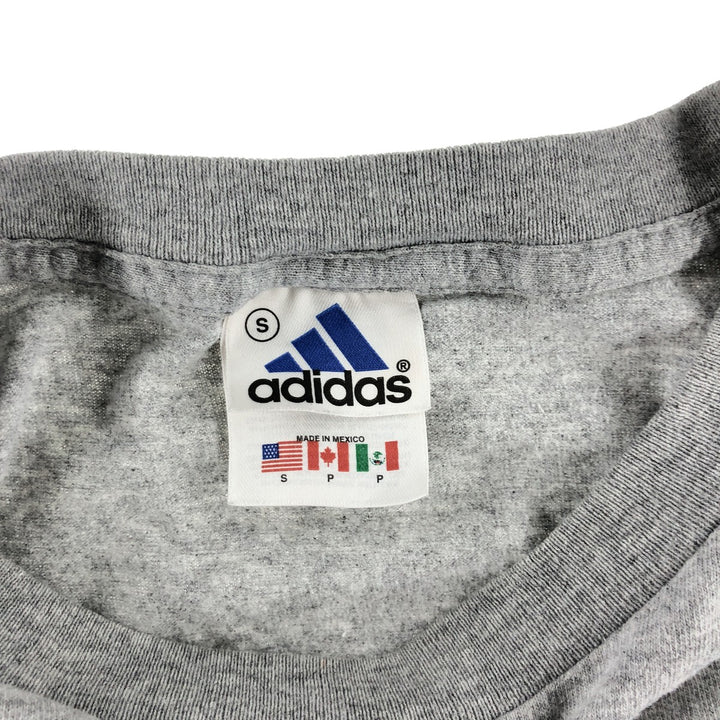 Adidas logo print T-shirt, men's size S cotton gray type Vintage Second Hand