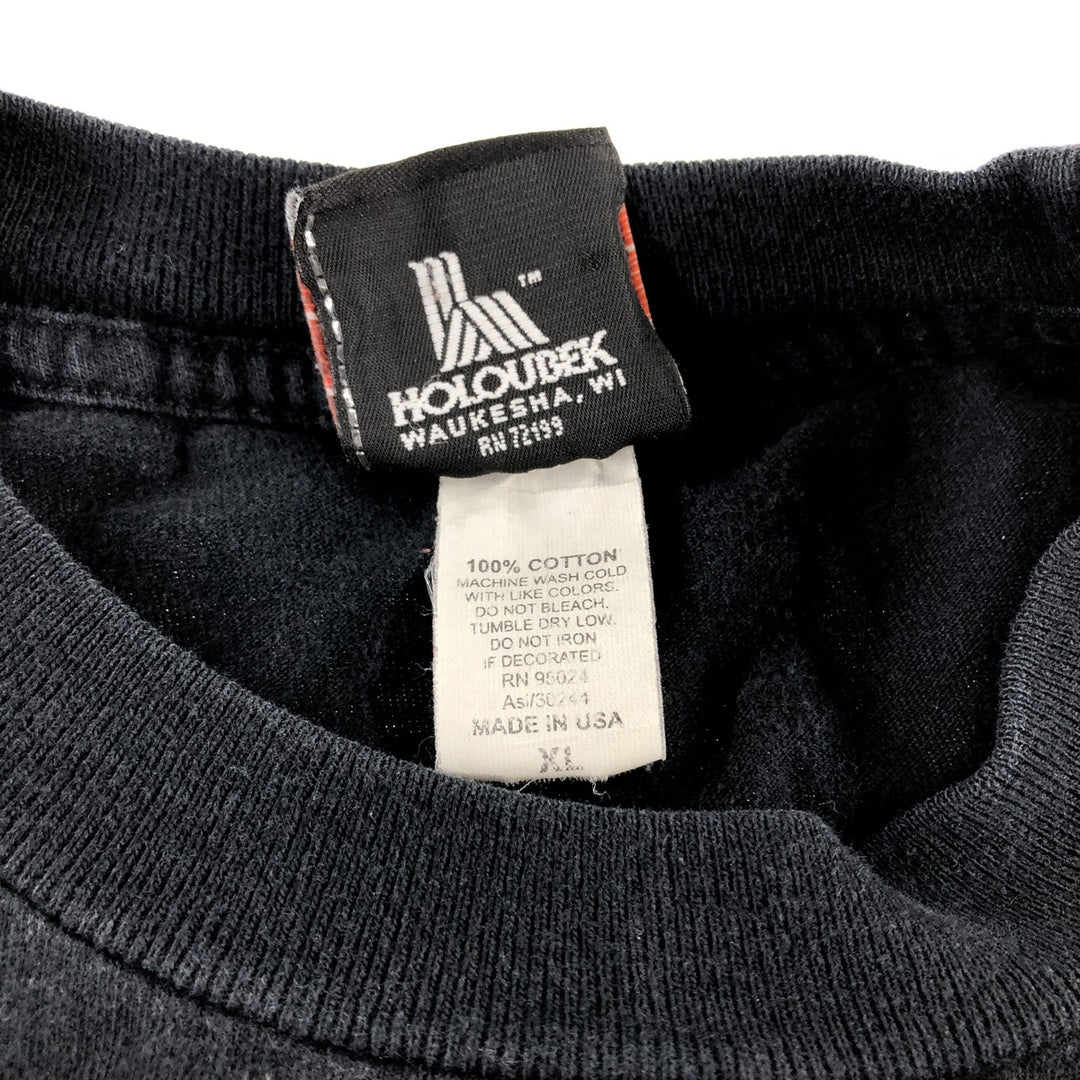 00'S Harley-Davidson Skull Pattern Motorcycle Bike T-shirt Made in USA Men's XL cotton black type Vintage Second Hand