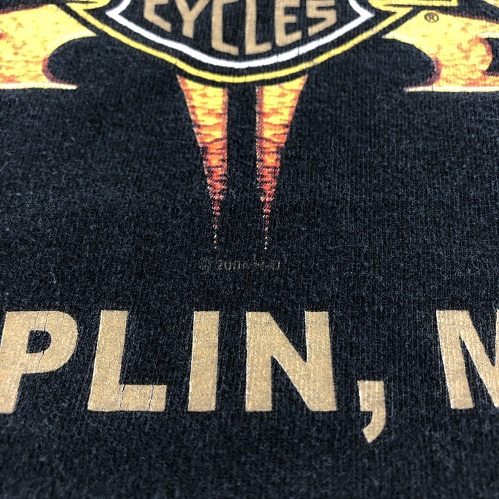 00'S Harley-Davidson Skull Pattern Motorcycle Bike T-shirt Made in USA Men's XL cotton black type Vintage Second Hand