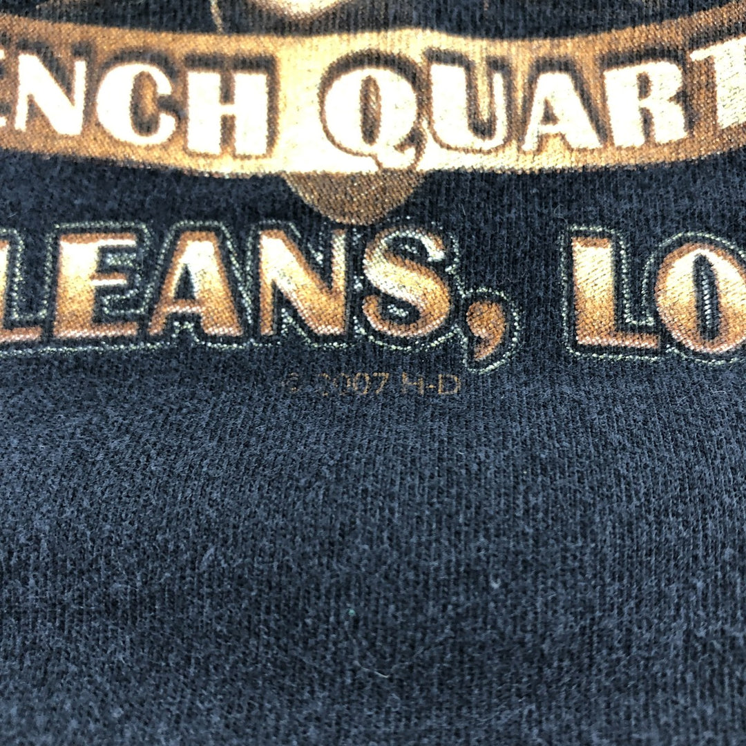 00'S Harley-Davidson Motorcycle Bike T-shirt Made in USA Men's L size cotton black type Vintage Second Hand