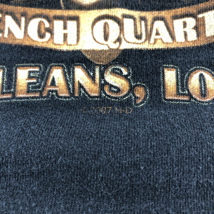 00'S Harley-Davidson Motorcycle Bike T-shirt Made in USA Men's L size cotton black type Vintage Second Hand