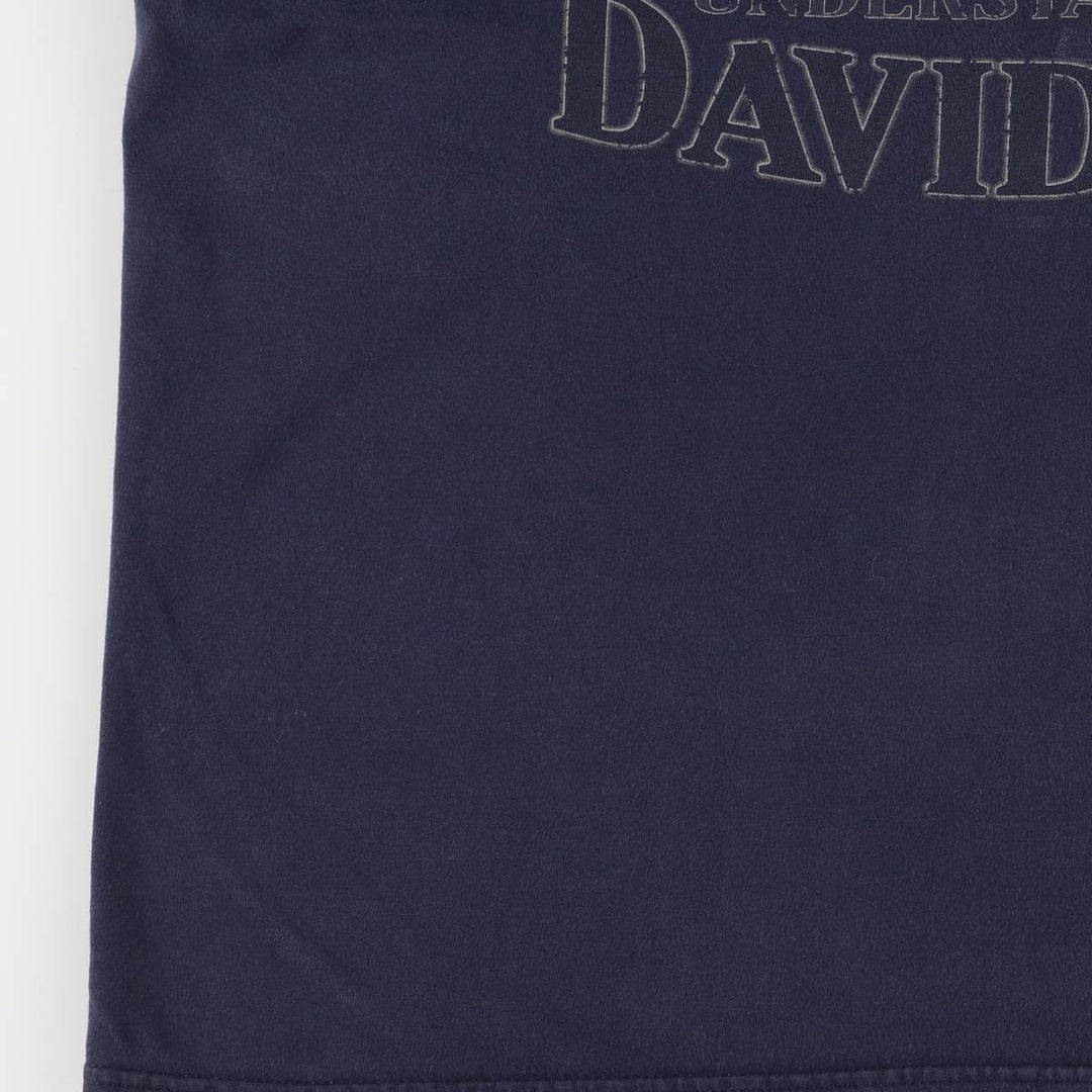 00'S Harley-Davidson Motorcycle Bike T-shirt Made in USA Men's XL cotton navy blue type Vintage Second Hand