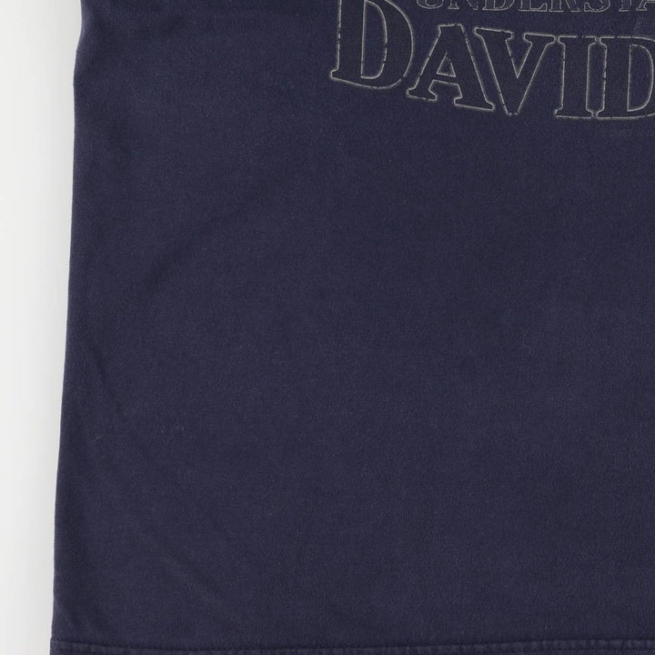 00'S Harley-Davidson Motorcycle Bike T-shirt Made in USA Men's XL cotton navy blue type Vintage Second Hand