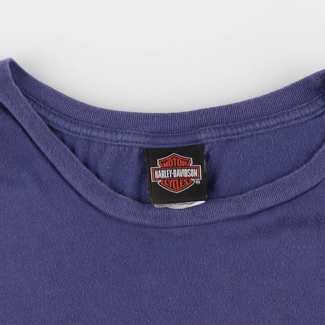 Harley-Davidson Motorcycle Bike T-shirt, Men's XL size cotton Purple type blue-purple Vintage Second Hand