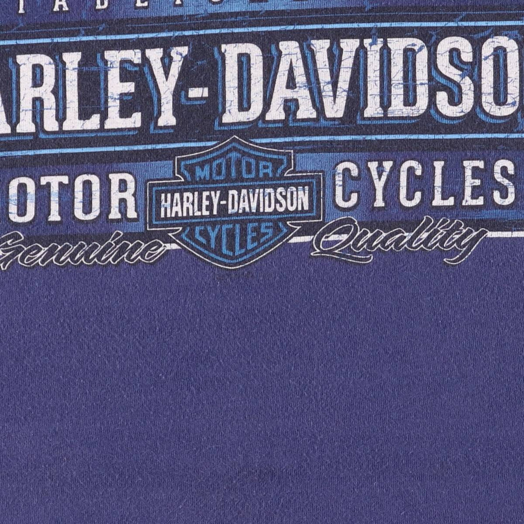 Harley-Davidson Motorcycle Bike T-shirt, Men's XL size cotton Purple type blue-purple Vintage Second Hand