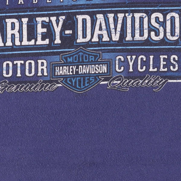 Harley-Davidson Motorcycle Bike T-shirt, Men's XL size cotton Purple type blue-purple Vintage Second Hand