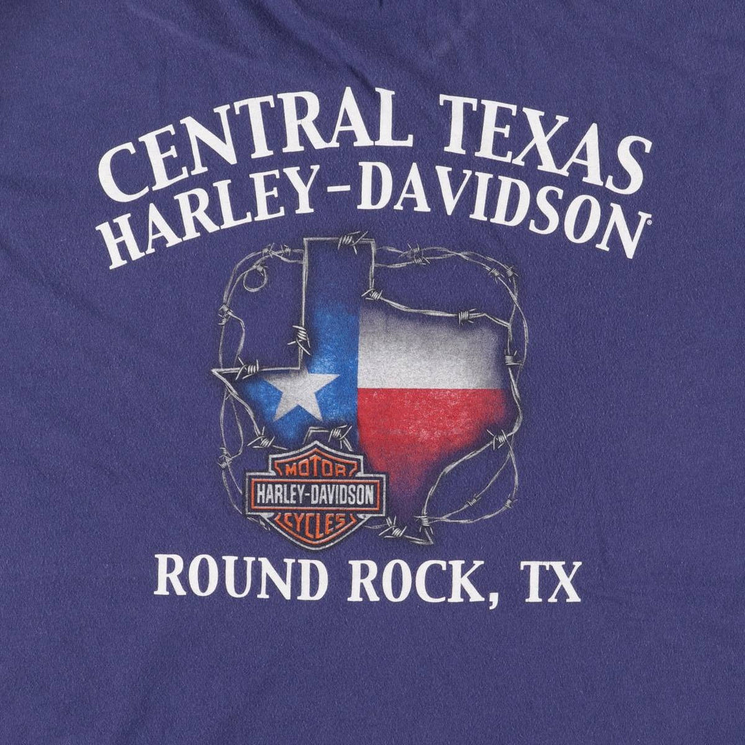 Harley-Davidson Motorcycle Bike T-shirt, Men's XL size cotton Purple type blue-purple Vintage Second Hand