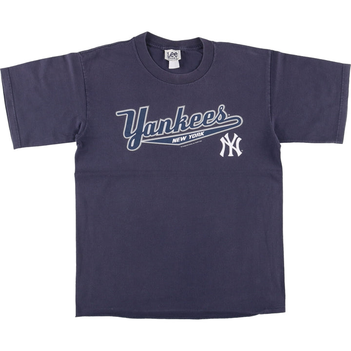 00'S Lee SPORT MLB NEW YORK YANKEES New York Yankees sports print T-shirt men's size M unclear navy blue type Vintage Second Hand