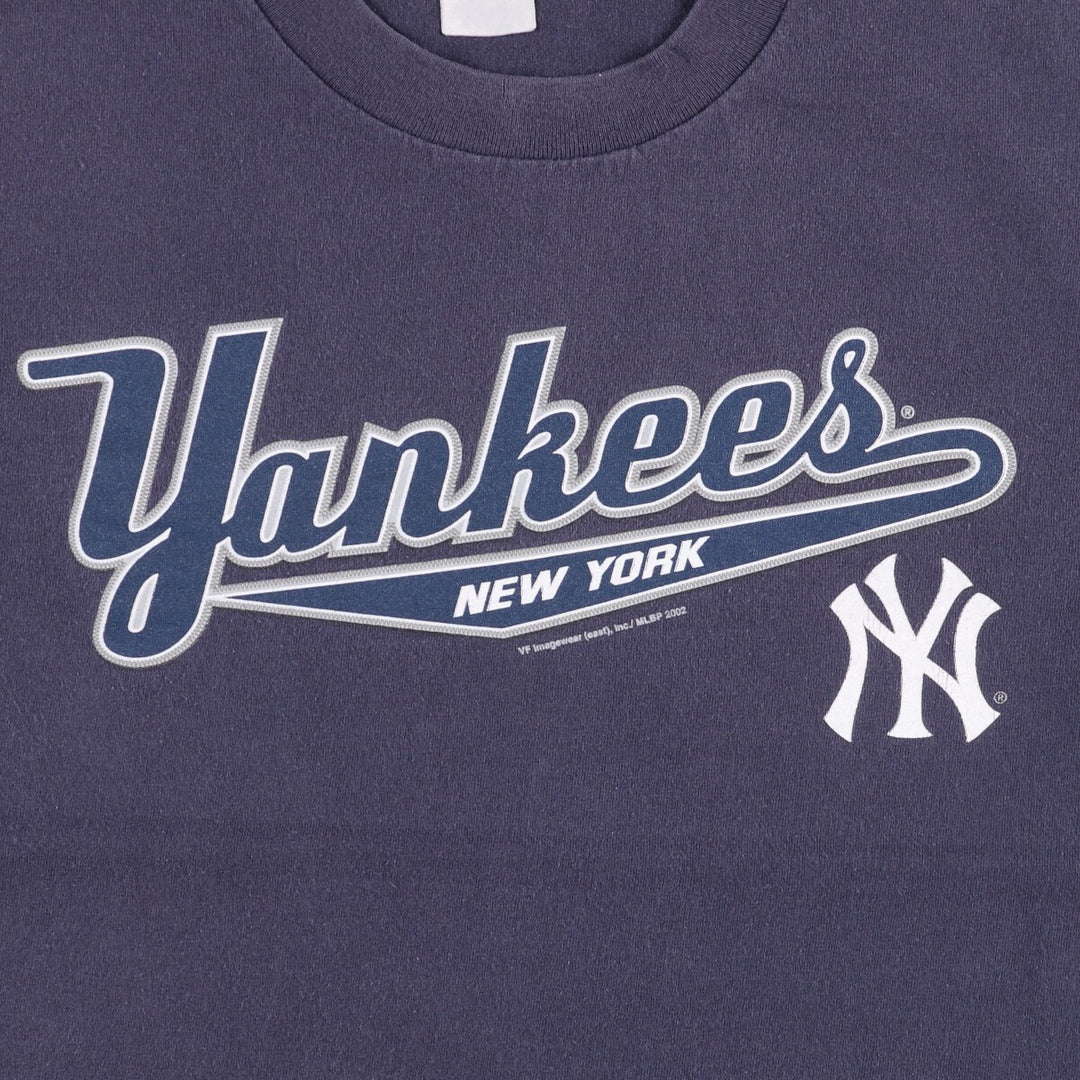 00'S Lee SPORT MLB NEW YORK YANKEES New York Yankees sports print T-shirt men's size M unclear navy blue type Vintage Second Hand