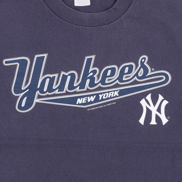 00'S Lee SPORT MLB NEW YORK YANKEES New York Yankees sports print T-shirt men's size M unclear navy blue type Vintage Second Hand