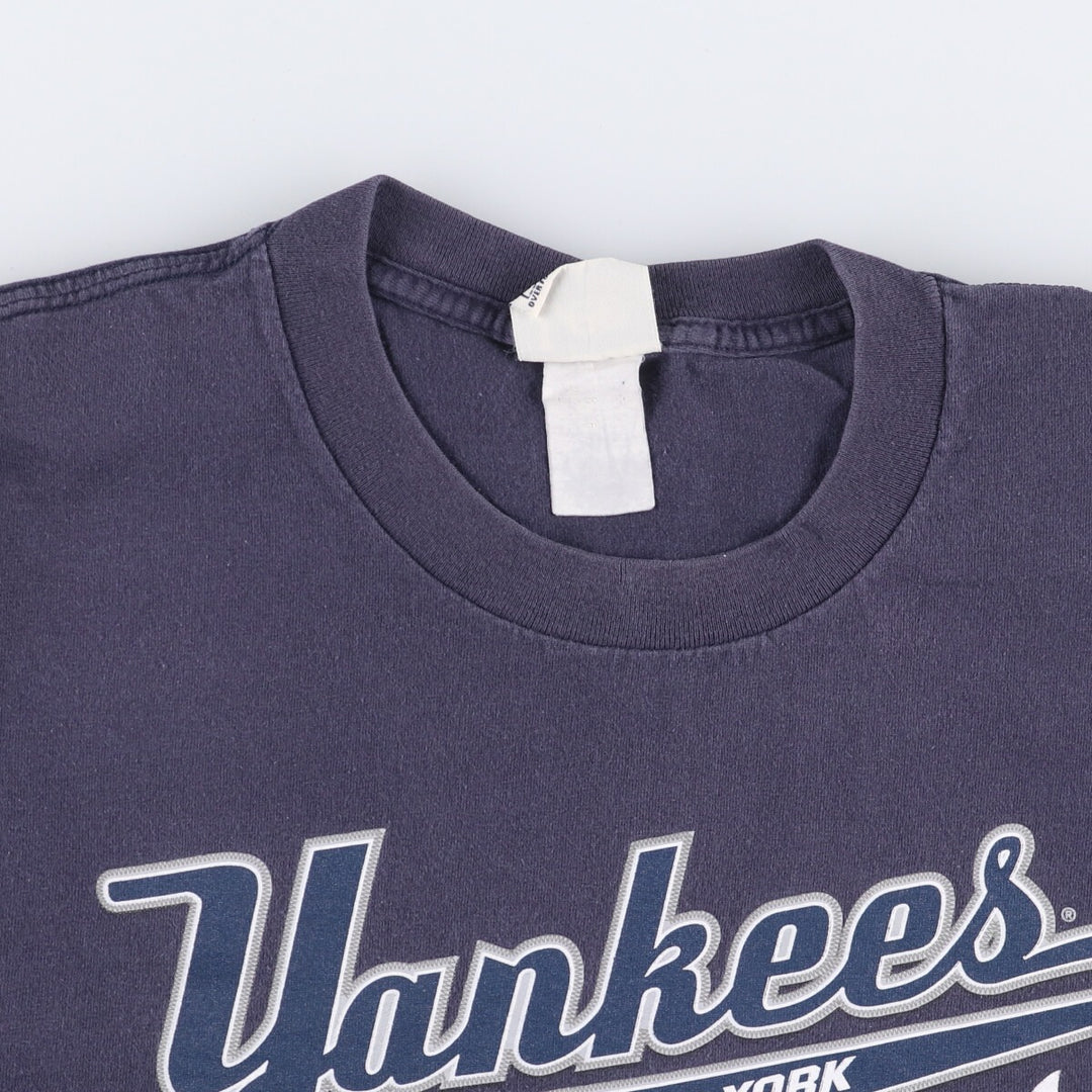 00'S Lee SPORT MLB NEW YORK YANKEES New York Yankees sports print T-shirt men's size M unclear navy blue type Vintage Second Hand