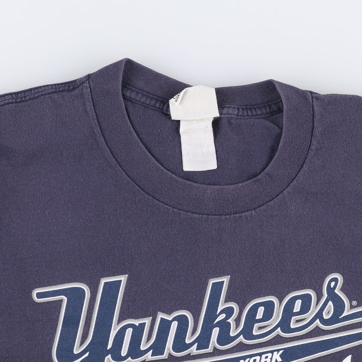 00'S Lee SPORT MLB NEW YORK YANKEES New York Yankees sports print T-shirt men's size M unclear navy blue type Vintage Second Hand