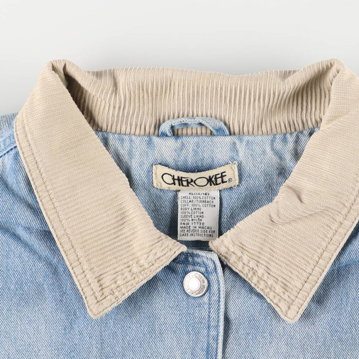 Cherokee CHEROKEE denim coveralls for women, size L cotton Blue type light blue Vintage Second Hand