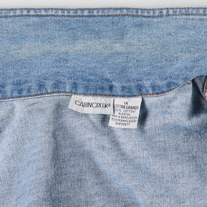 CABINCREEK Denim Coveralls for Women (XL size) cotton Blue type light blue Vintage Second Hand