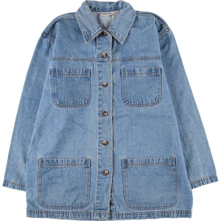 CABINCREEK Denim Coveralls Women's M size cotton Blue type light blue Vintage Second Hand