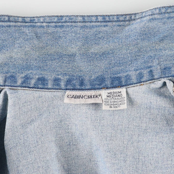 CABINCREEK Denim Coveralls Women's M size cotton Blue type light blue Vintage Second Hand