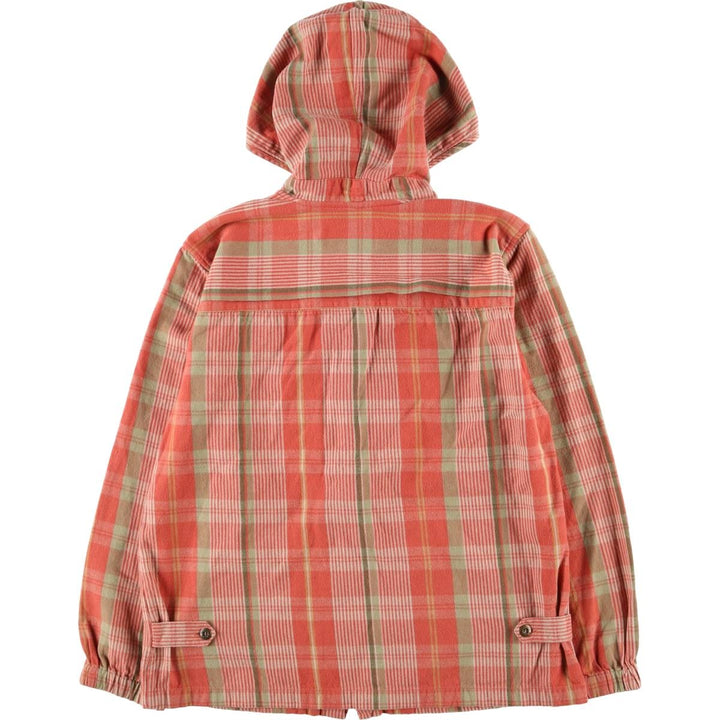 CHRISTOPHER＆BANKS Check Pattern Cotton Parka for Women, Size M cotton red type Vintage Second Hand