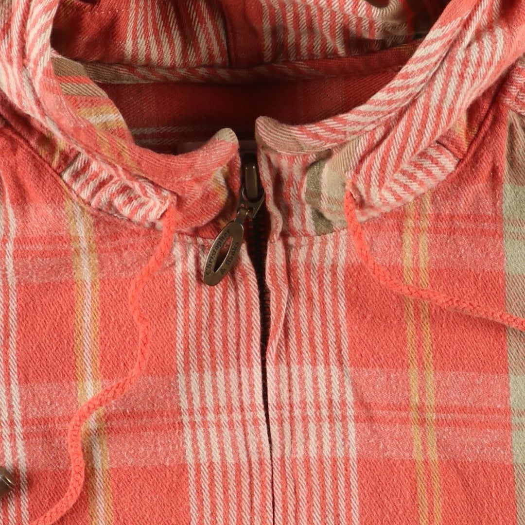 CHRISTOPHER＆BANKS Check Pattern Cotton Parka for Women, Size M cotton red type Vintage Second Hand