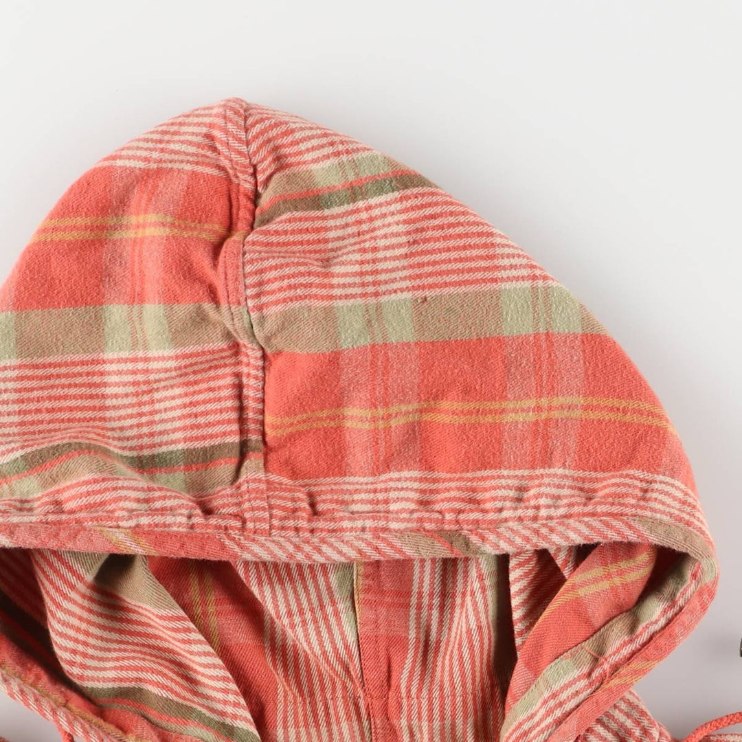 CHRISTOPHER＆BANKS Check Pattern Cotton Parka for Women, Size M cotton red type Vintage Second Hand