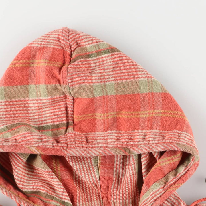 CHRISTOPHER＆BANKS Check Pattern Cotton Parka for Women, Size M cotton red type Vintage Second Hand