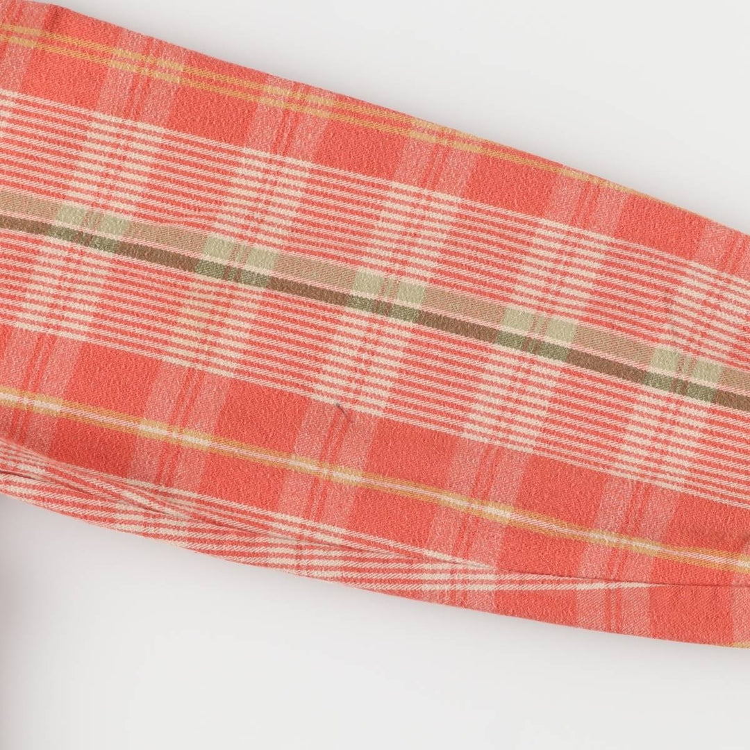 CHRISTOPHER＆BANKS Check Pattern Cotton Parka for Women, Size M cotton red type Vintage Second Hand