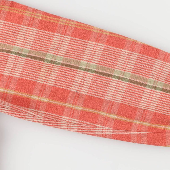 CHRISTOPHER＆BANKS Check Pattern Cotton Parka for Women, Size M cotton red type Vintage Second Hand