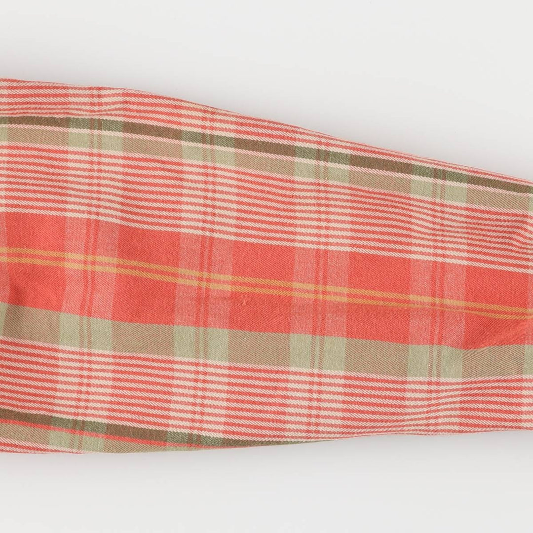 CHRISTOPHER＆BANKS Check Pattern Cotton Parka for Women, Size M cotton red type Vintage Second Hand