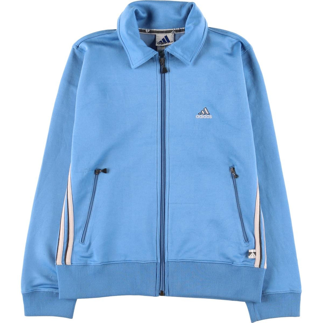 90'S Adidas Jersey Track Jacket Women's M Size Vintage polyester blue type Vintage Second Hand