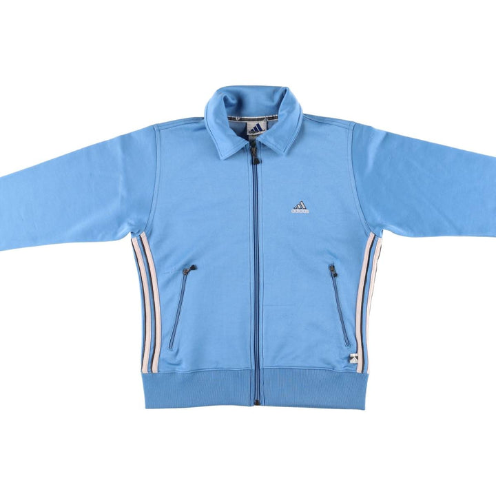 90'S Adidas Jersey Track Jacket Women's M Size Vintage polyester blue type Vintage Second Hand