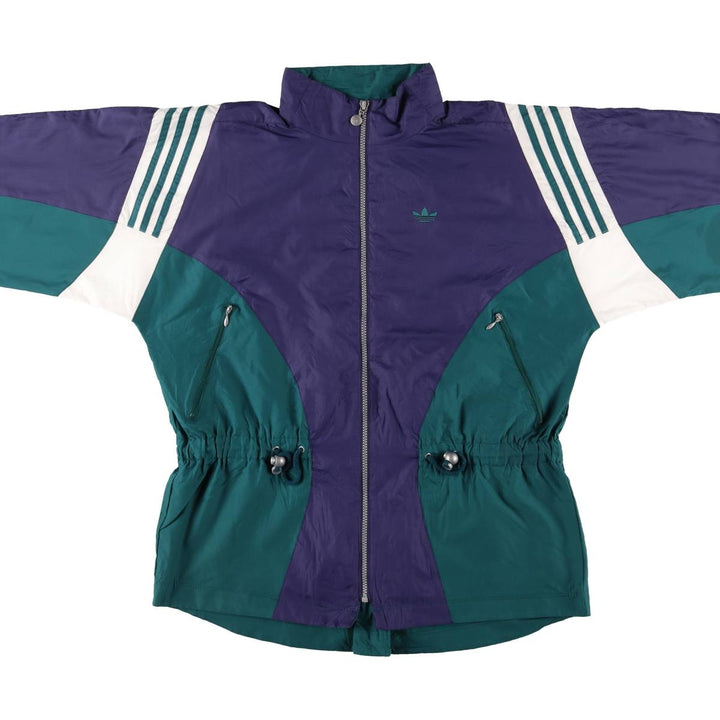 Adidas windbreaker, women's size XL polyester purple type Vintage Second Hand