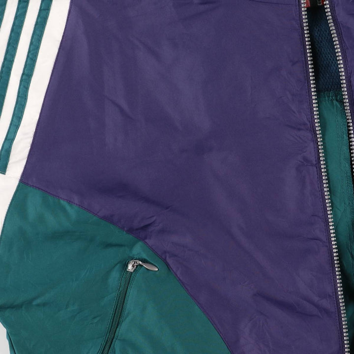 Adidas windbreaker, women's size XL polyester purple type Vintage Second Hand
