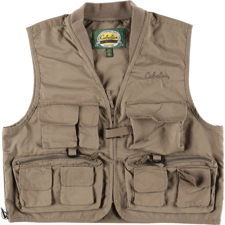Cabelas Fishing Vest, Women's, Medium polyester Khaki type Vintage Second Hand