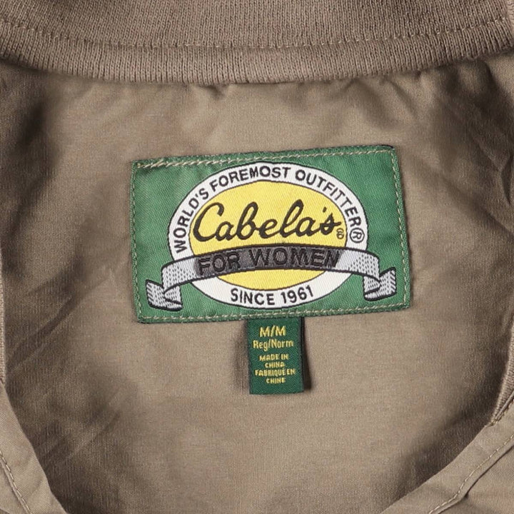 Cabelas Fishing Vest, Women's, Medium polyester Khaki type Vintage Second Hand