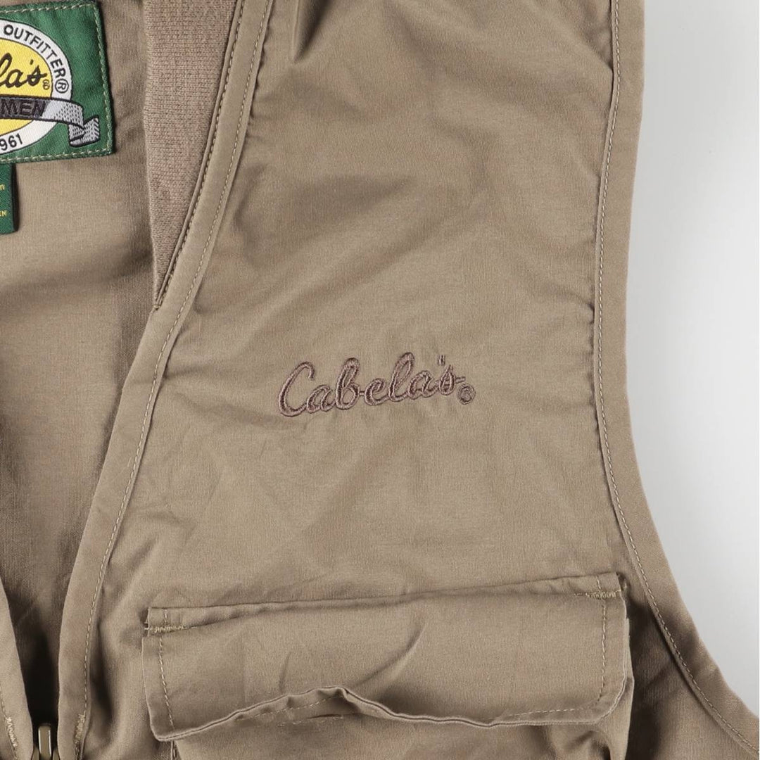 Cabelas Fishing Vest, Women's, Medium polyester Khaki type Vintage Second Hand