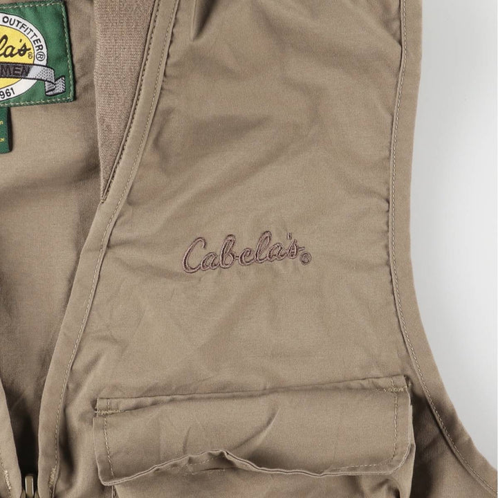 Cabelas Fishing Vest, Women's, Medium polyester Khaki type Vintage Second Hand