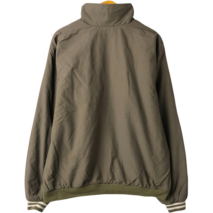 90s-00'S LLBean padded nylon blouson, men's size XL Nylon Khaki type Vintage Second Hand