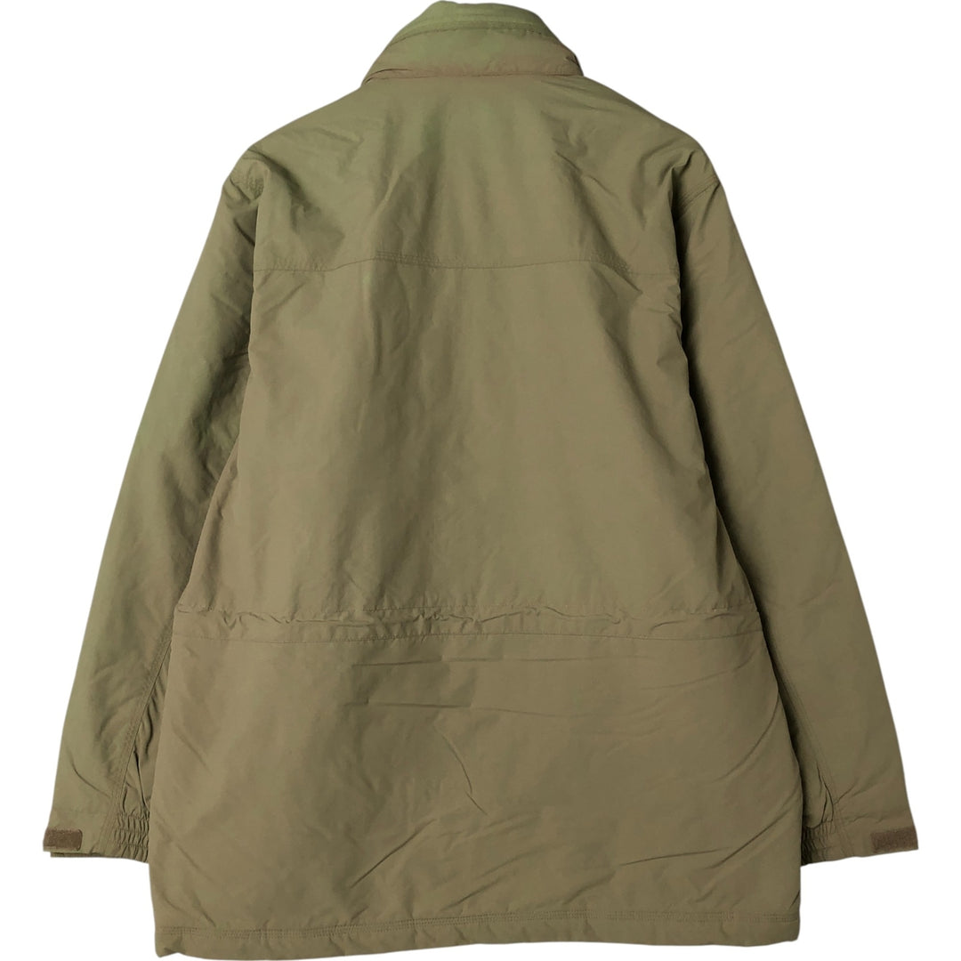 90'S LLBean padded puffer jacket, men's size L Nylon Khaki type sage green Vintage Second Hand