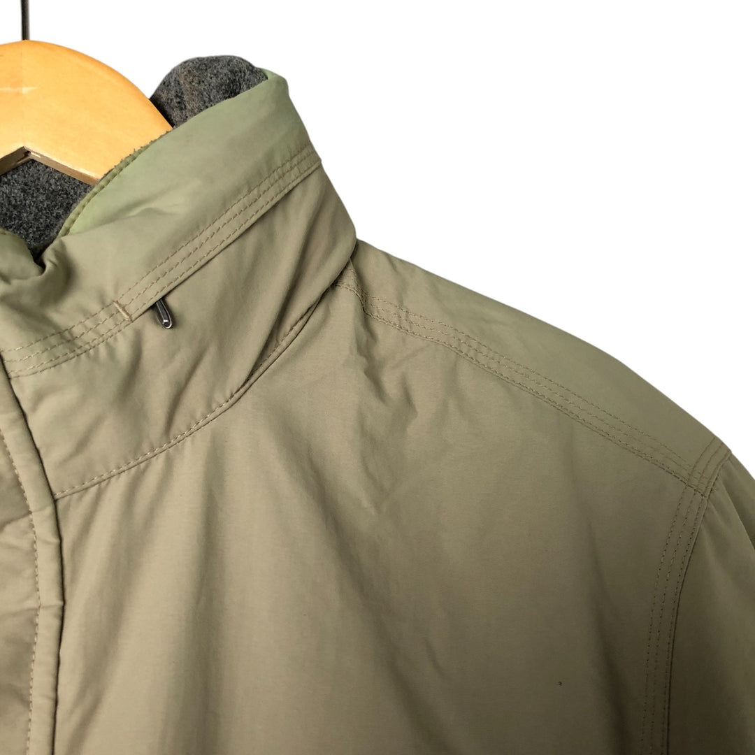 90'S LLBean padded puffer jacket, men's size L Nylon Khaki type sage green Vintage Second Hand