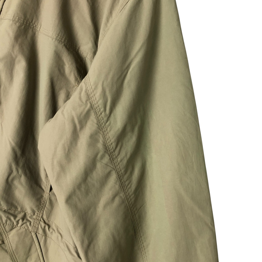 90'S LLBean padded puffer jacket, men's size L Nylon Khaki type sage green Vintage Second Hand