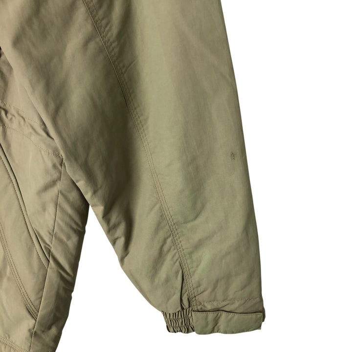 90'S LLBean padded puffer jacket, men's size L Nylon Khaki type sage green Vintage Second Hand