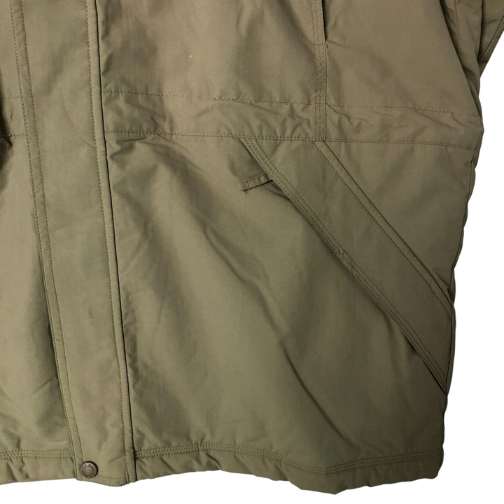90'S LLBean padded puffer jacket, men's size L Nylon Khaki type sage green Vintage Second Hand