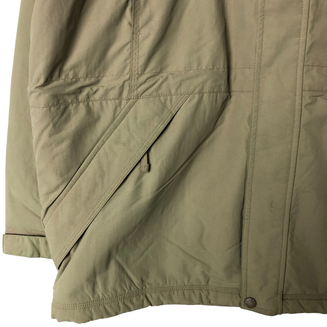 90'S LLBean padded puffer jacket, men's size L Nylon Khaki type sage green Vintage Second Hand