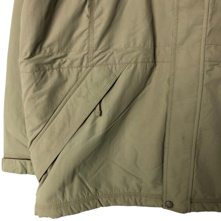 90'S LLBean padded puffer jacket, men's size L Nylon Khaki type sage green Vintage Second Hand