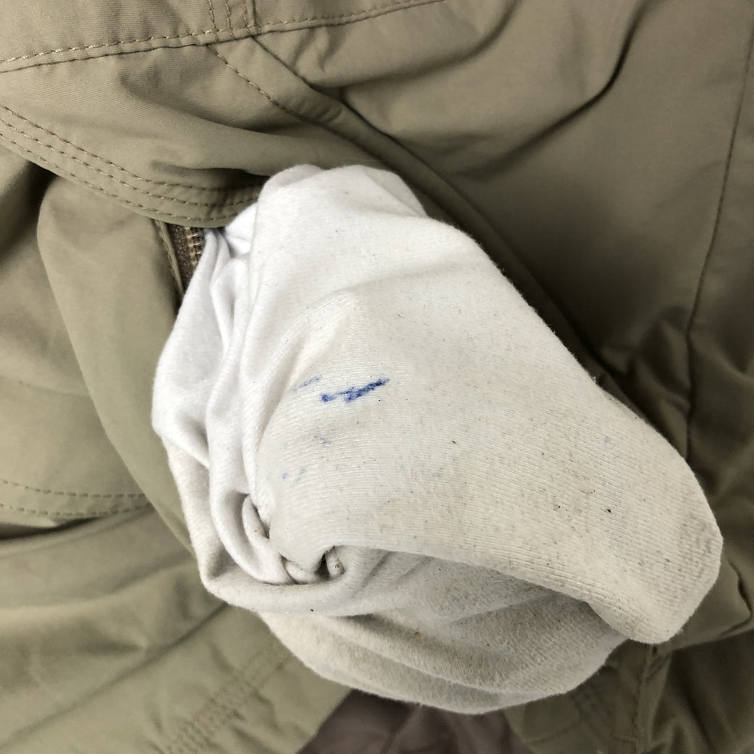 90'S LLBean padded puffer jacket, men's size L Nylon Khaki type sage green Vintage Second Hand